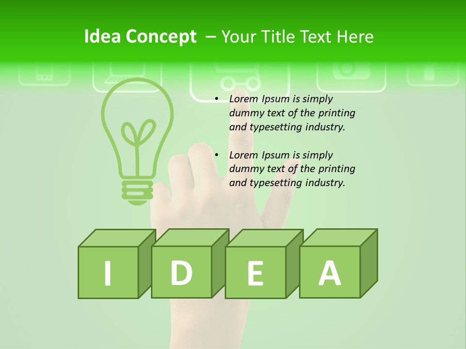 Technology Touch Decide PowerPoint Template