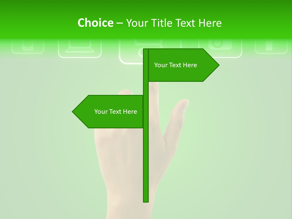 Technology Touch Decide PowerPoint Template