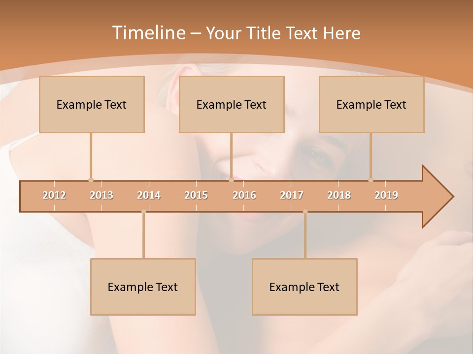Hug Happy Girlfriend PowerPoint Template