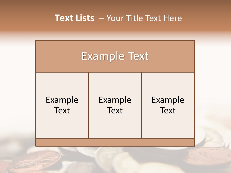 A Plant Sprouting Out Of A Pile Of Coins PowerPoint Template