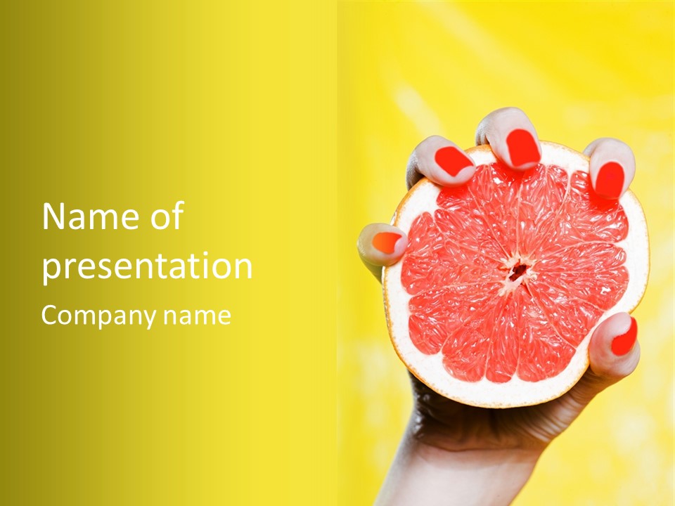 Detail Squeeze Hand PowerPoint Template