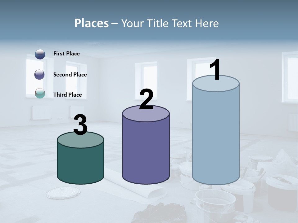 A Room With A Lot Of Paint On The Floor PowerPoint Template