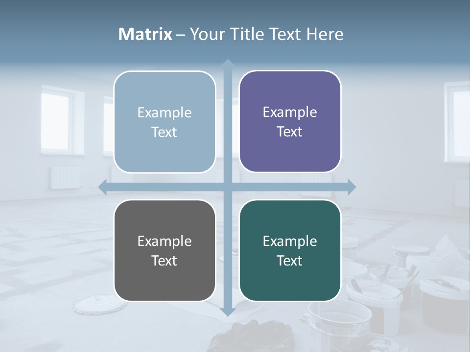 A Room With A Lot Of Paint On The Floor PowerPoint Template