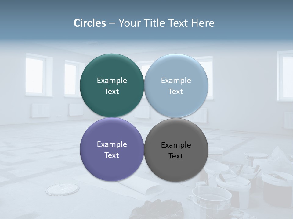 A Room With A Lot Of Paint On The Floor PowerPoint Template