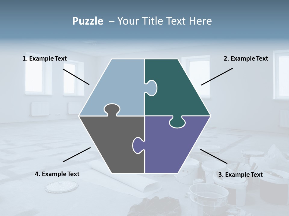 A Room With A Lot Of Paint On The Floor PowerPoint Template