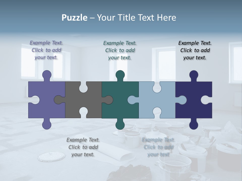 A Room With A Lot Of Paint On The Floor PowerPoint Template