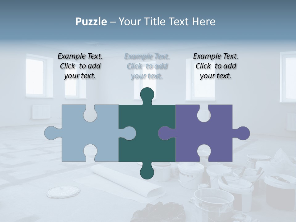 A Room With A Lot Of Paint On The Floor PowerPoint Template