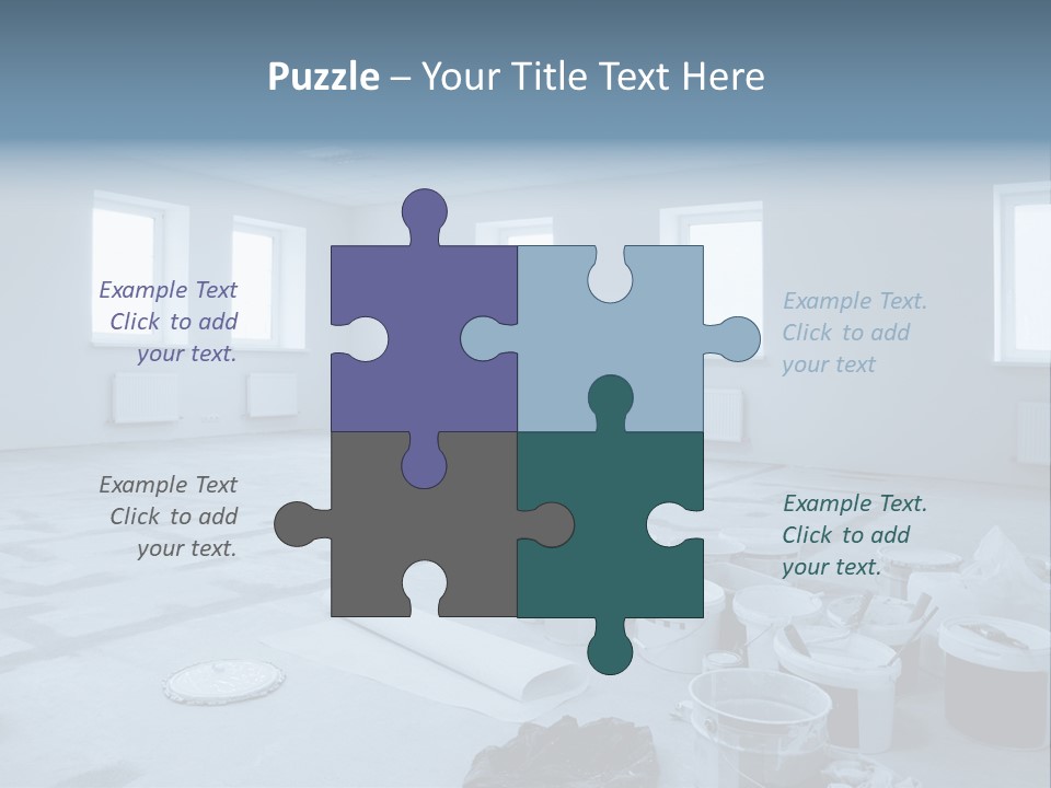 A Room With A Lot Of Paint On The Floor PowerPoint Template