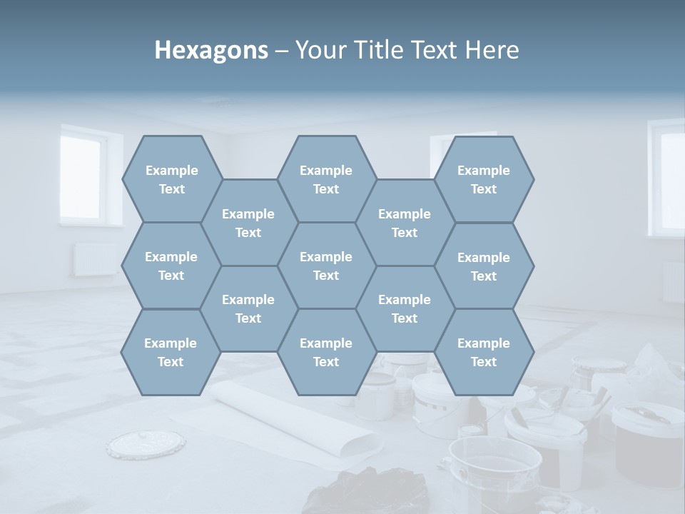 A Room With A Lot Of Paint On The Floor PowerPoint Template