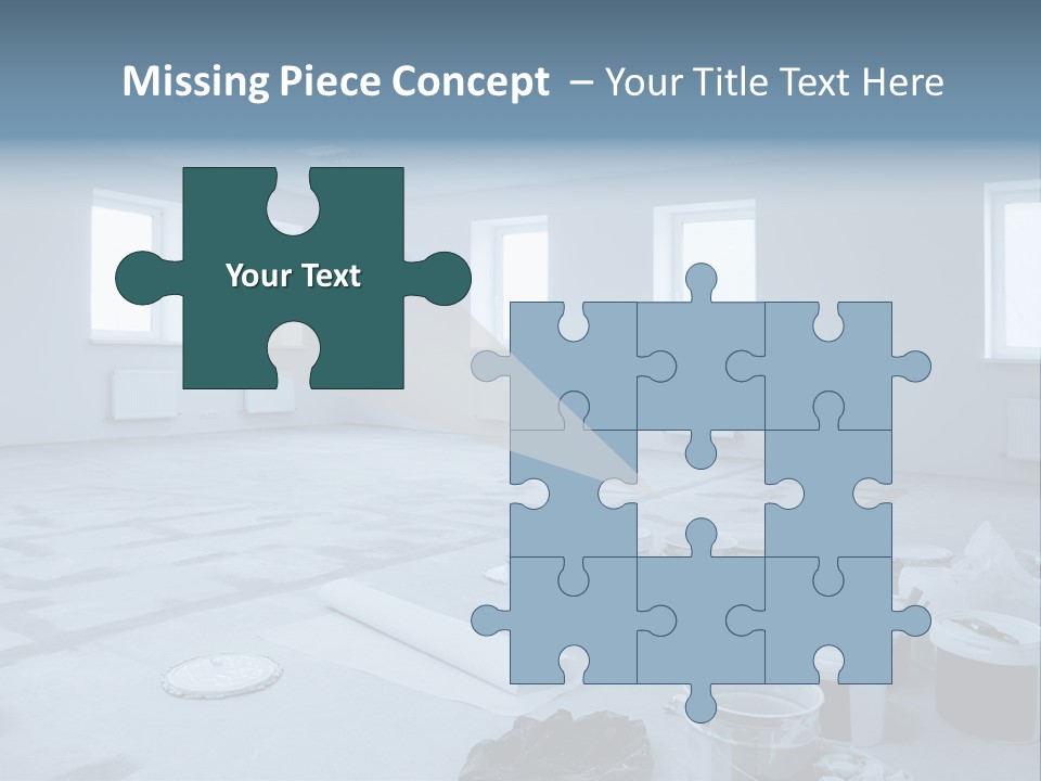 A Room With A Lot Of Paint On The Floor PowerPoint Template