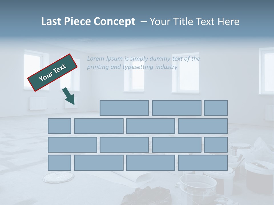 A Room With A Lot Of Paint On The Floor PowerPoint Template