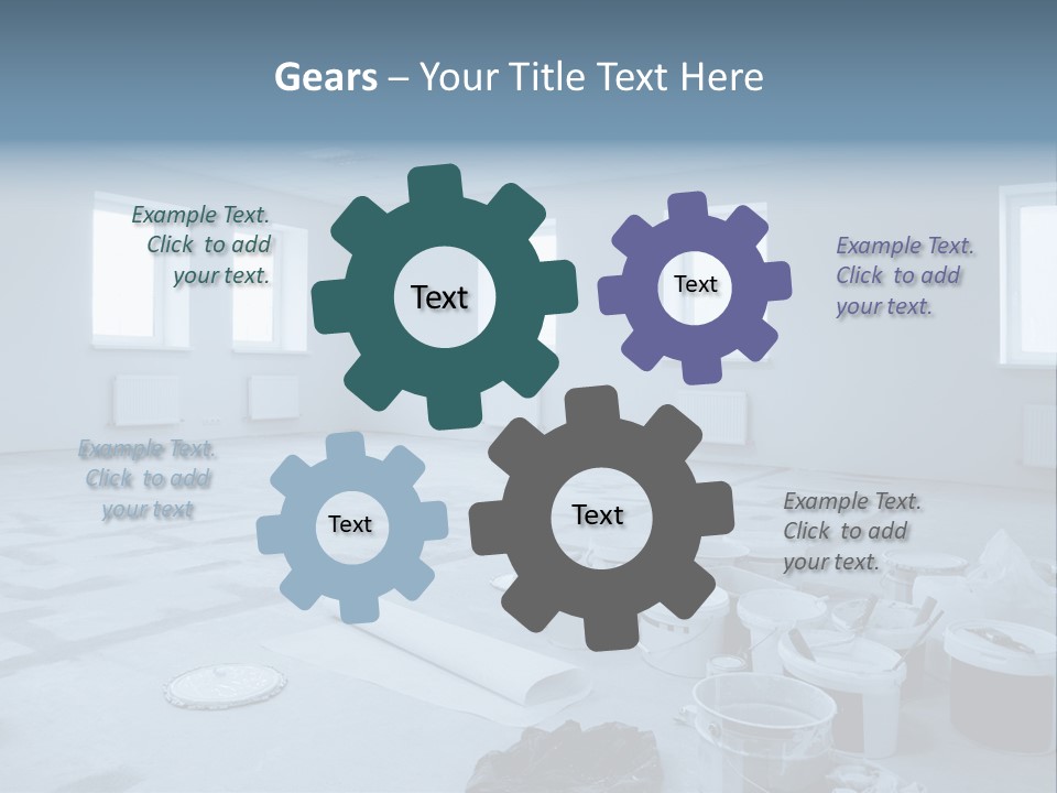 A Room With A Lot Of Paint On The Floor PowerPoint Template