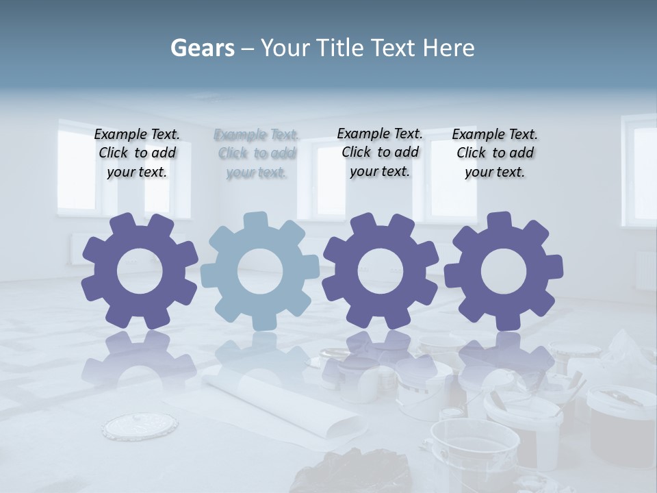 A Room With A Lot Of Paint On The Floor PowerPoint Template