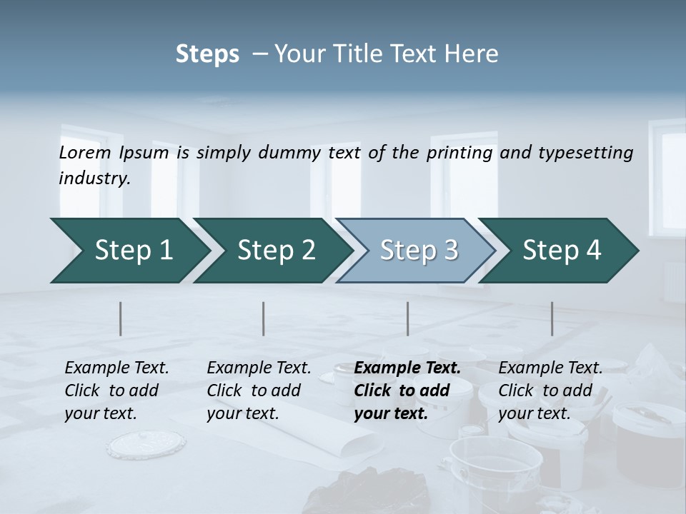 A Room With A Lot Of Paint On The Floor PowerPoint Template