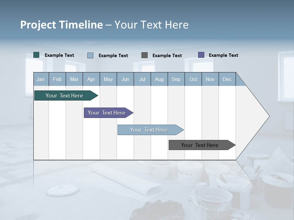 A Room With A Lot Of Paint On The Floor PowerPoint Template