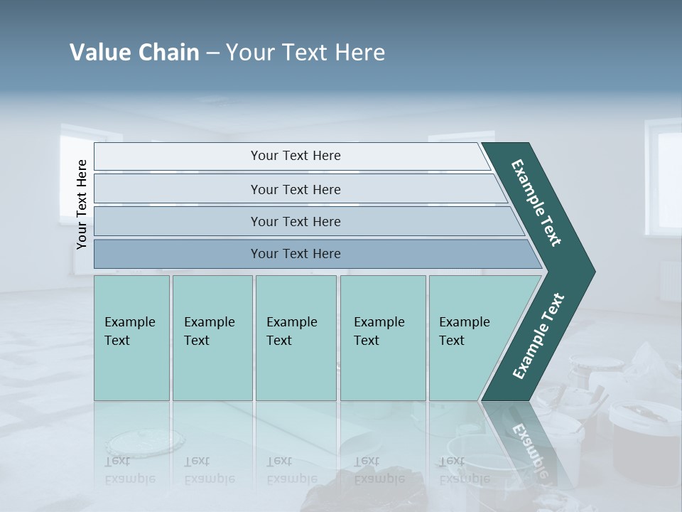 A Room With A Lot Of Paint On The Floor PowerPoint Template