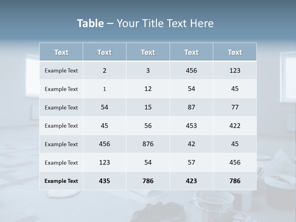 A Room With A Lot Of Paint On The Floor PowerPoint Template