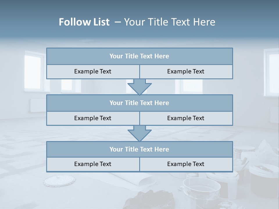A Room With A Lot Of Paint On The Floor PowerPoint Template