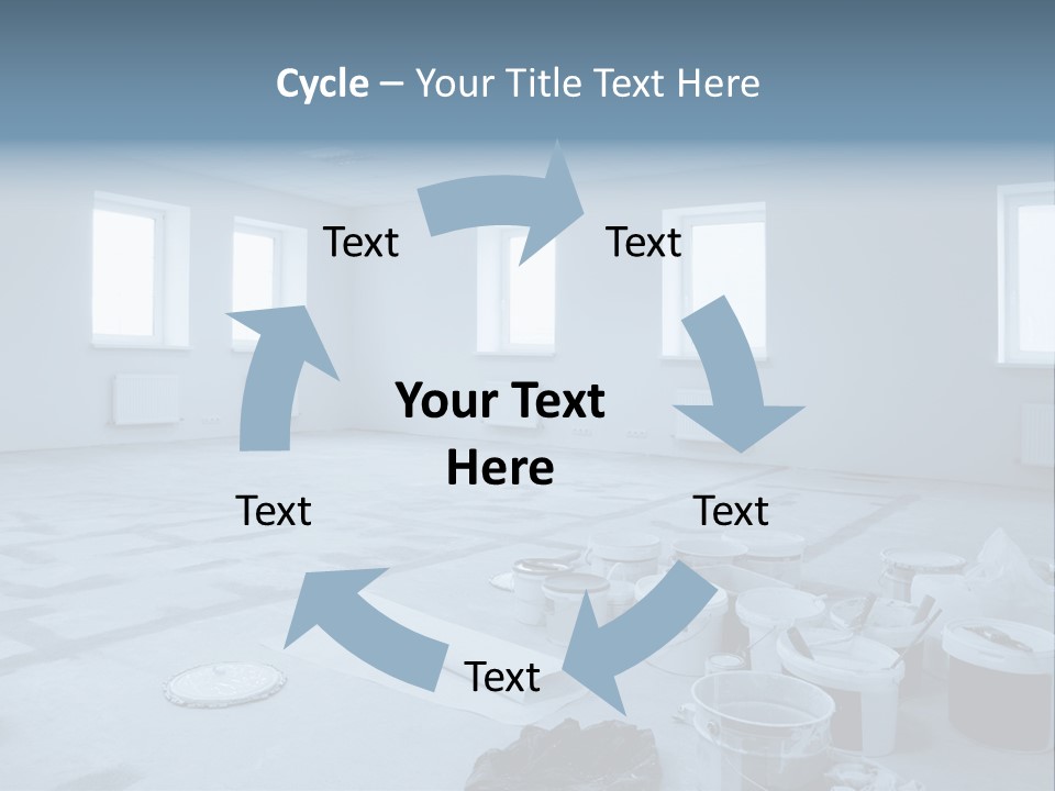 A Room With A Lot Of Paint On The Floor PowerPoint Template