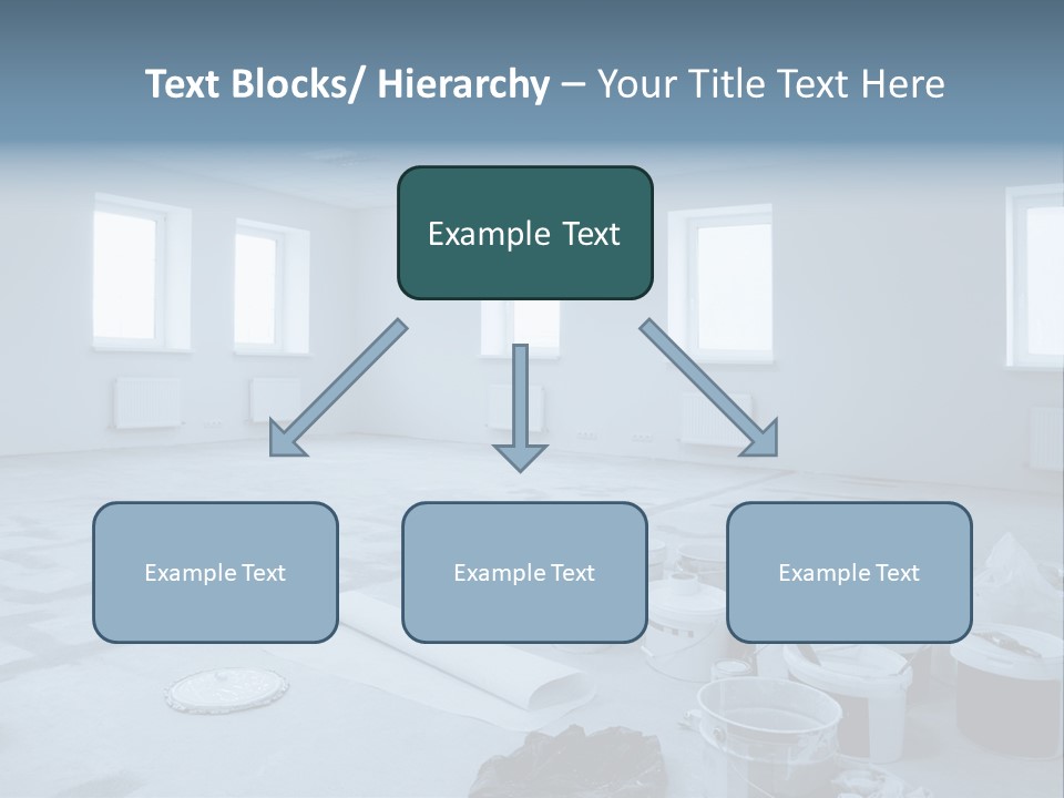 A Room With A Lot Of Paint On The Floor PowerPoint Template