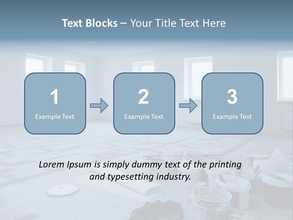 A Room With A Lot Of Paint On The Floor PowerPoint Template