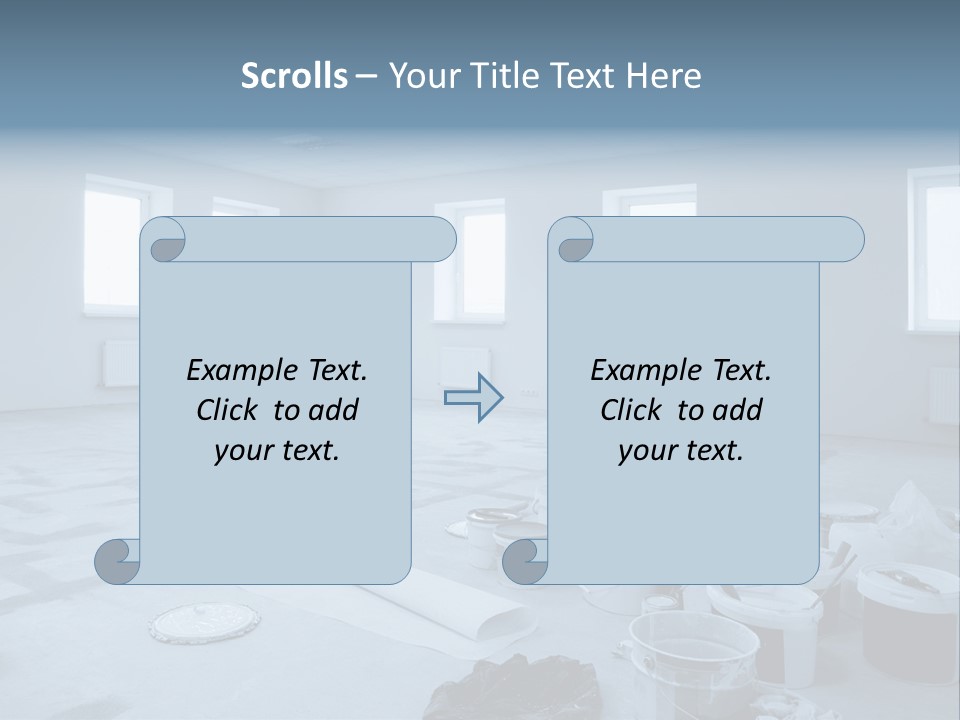 A Room With A Lot Of Paint On The Floor PowerPoint Template