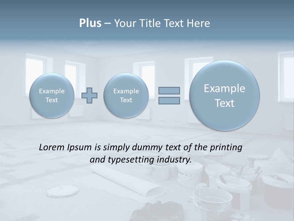 A Room With A Lot Of Paint On The Floor PowerPoint Template