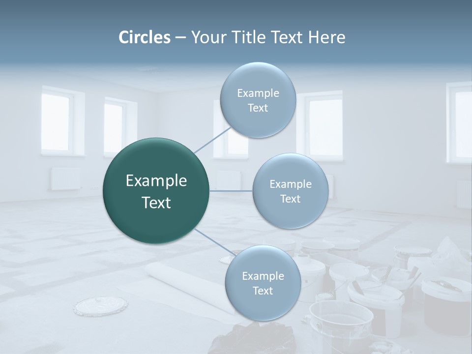 A Room With A Lot Of Paint On The Floor PowerPoint Template