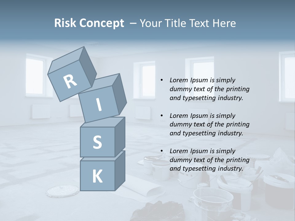 A Room With A Lot Of Paint On The Floor PowerPoint Template