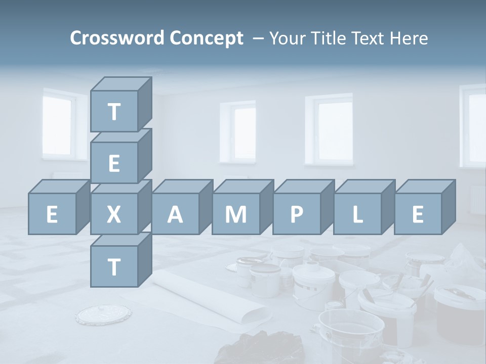 A Room With A Lot Of Paint On The Floor PowerPoint Template