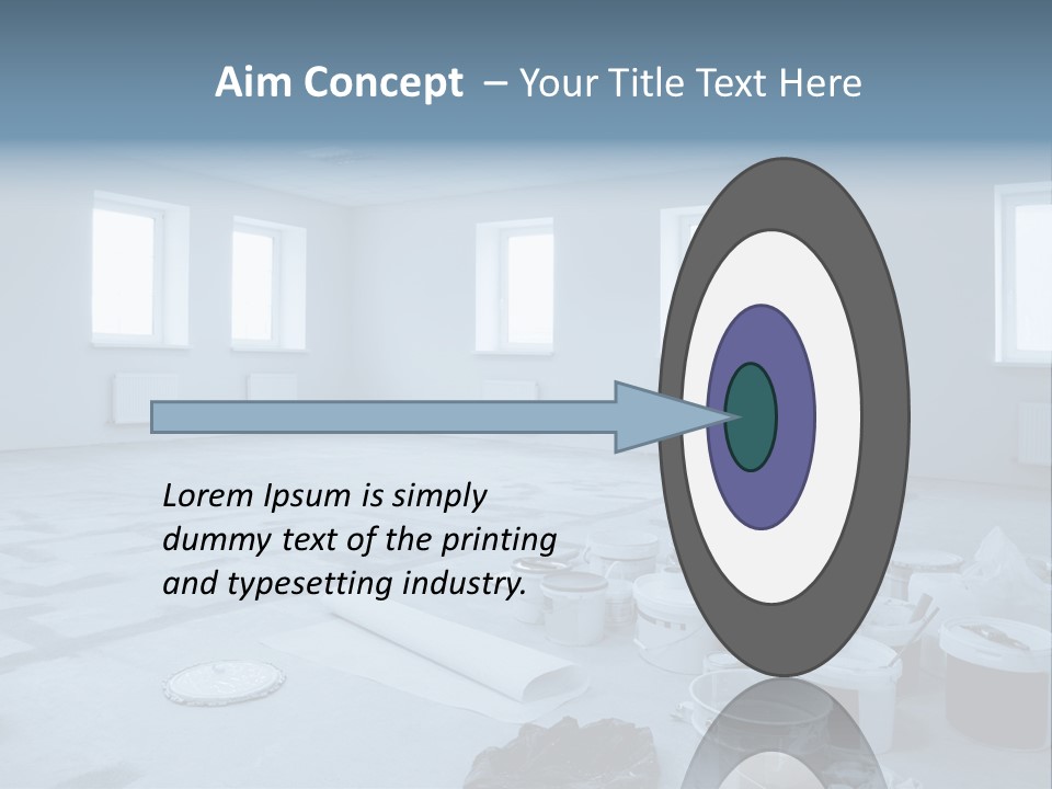 A Room With A Lot Of Paint On The Floor PowerPoint Template