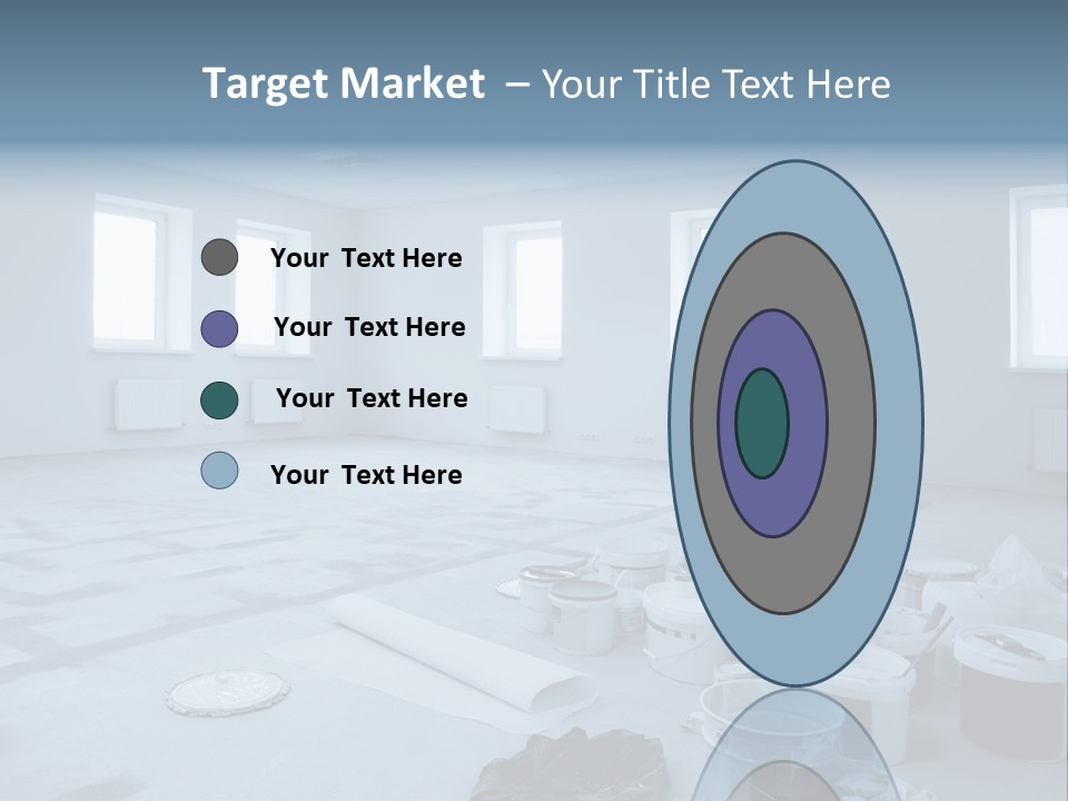 A Room With A Lot Of Paint On The Floor PowerPoint Template