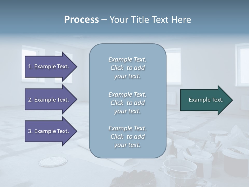 A Room With A Lot Of Paint On The Floor PowerPoint Template