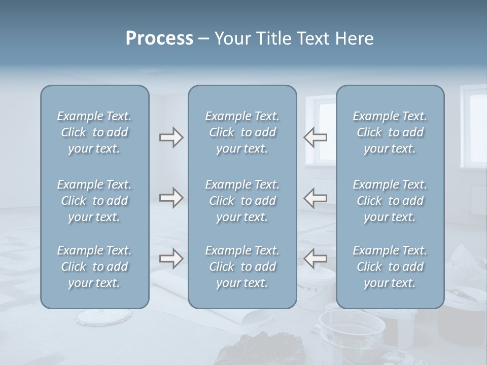 A Room With A Lot Of Paint On The Floor PowerPoint Template