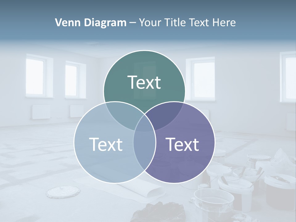 A Room With A Lot Of Paint On The Floor PowerPoint Template