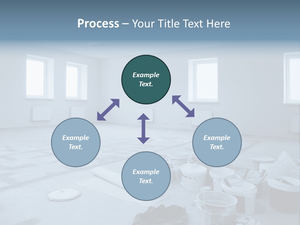 A Room With A Lot Of Paint On The Floor PowerPoint Template