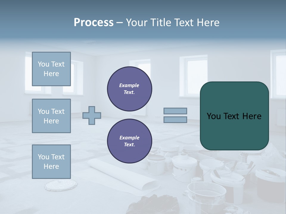A Room With A Lot Of Paint On The Floor PowerPoint Template