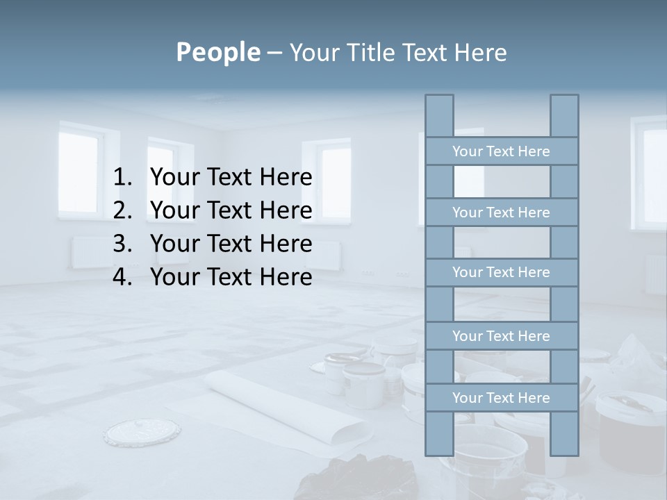 A Room With A Lot Of Paint On The Floor PowerPoint Template