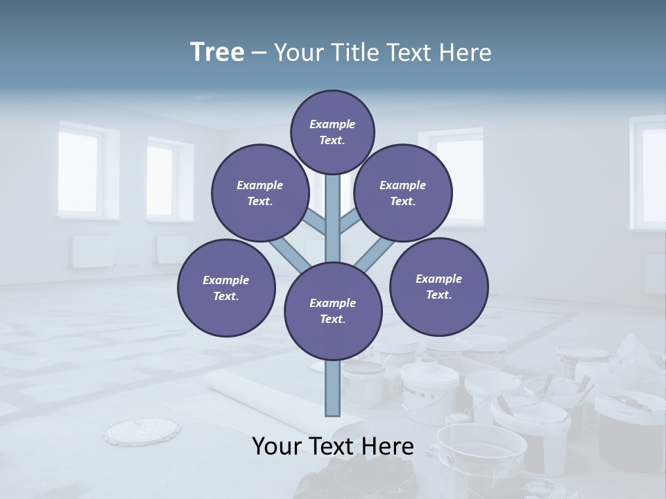 A Room With A Lot Of Paint On The Floor PowerPoint Template