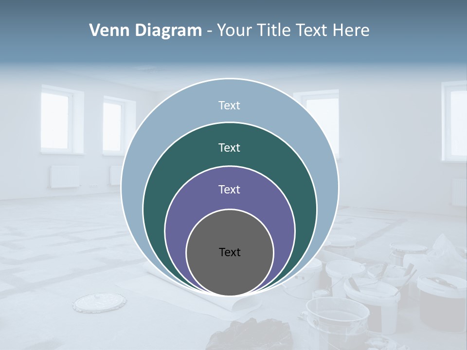 A Room With A Lot Of Paint On The Floor PowerPoint Template