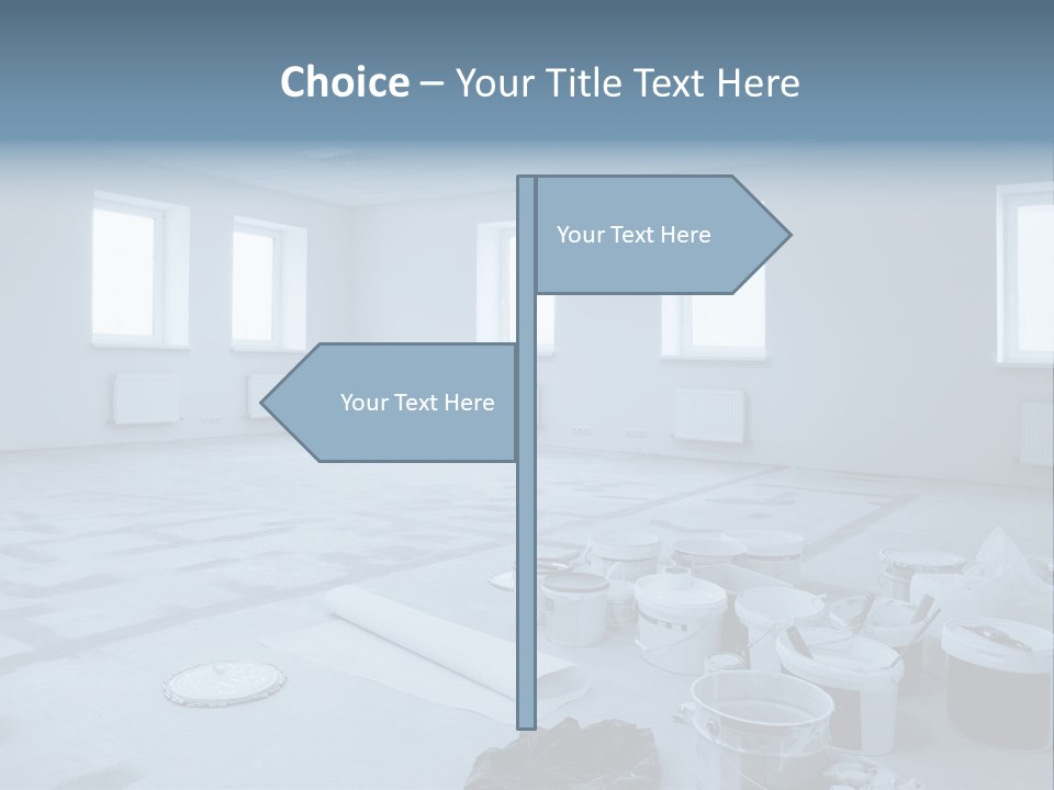 A Room With A Lot Of Paint On The Floor PowerPoint Template