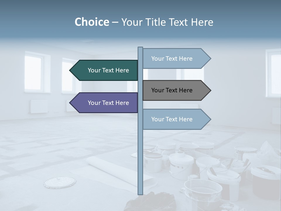 A Room With A Lot Of Paint On The Floor PowerPoint Template