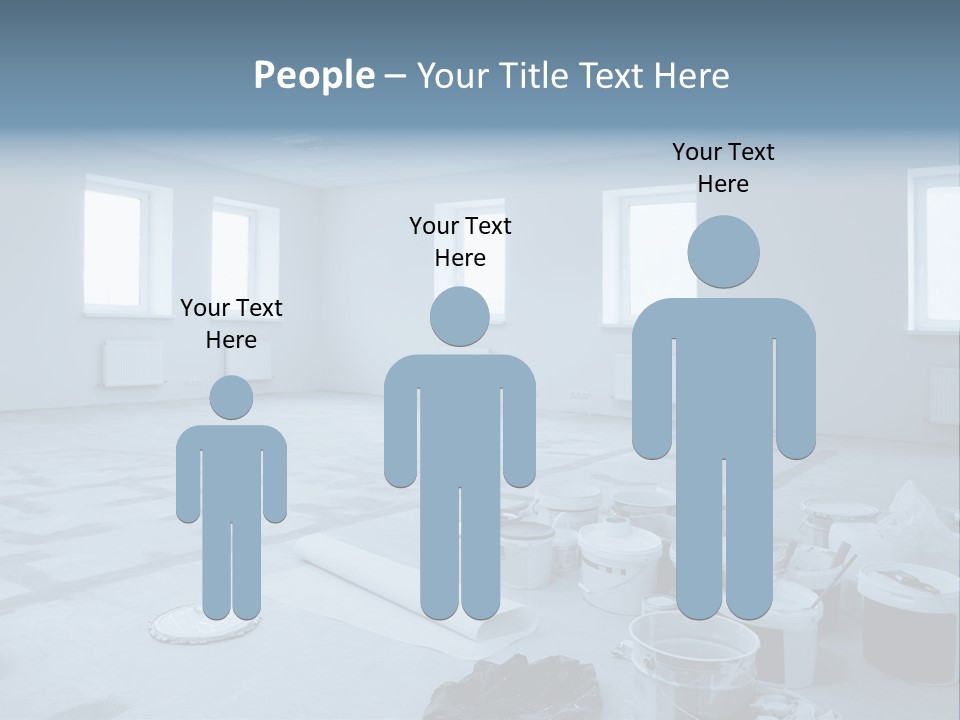 A Room With A Lot Of Paint On The Floor PowerPoint Template