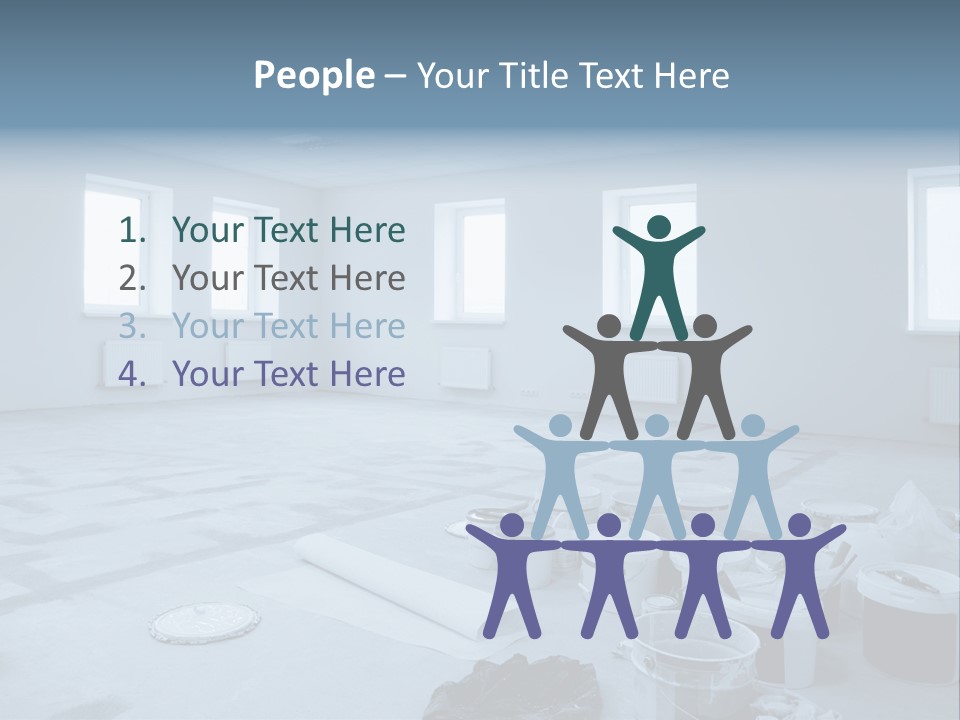 A Room With A Lot Of Paint On The Floor PowerPoint Template