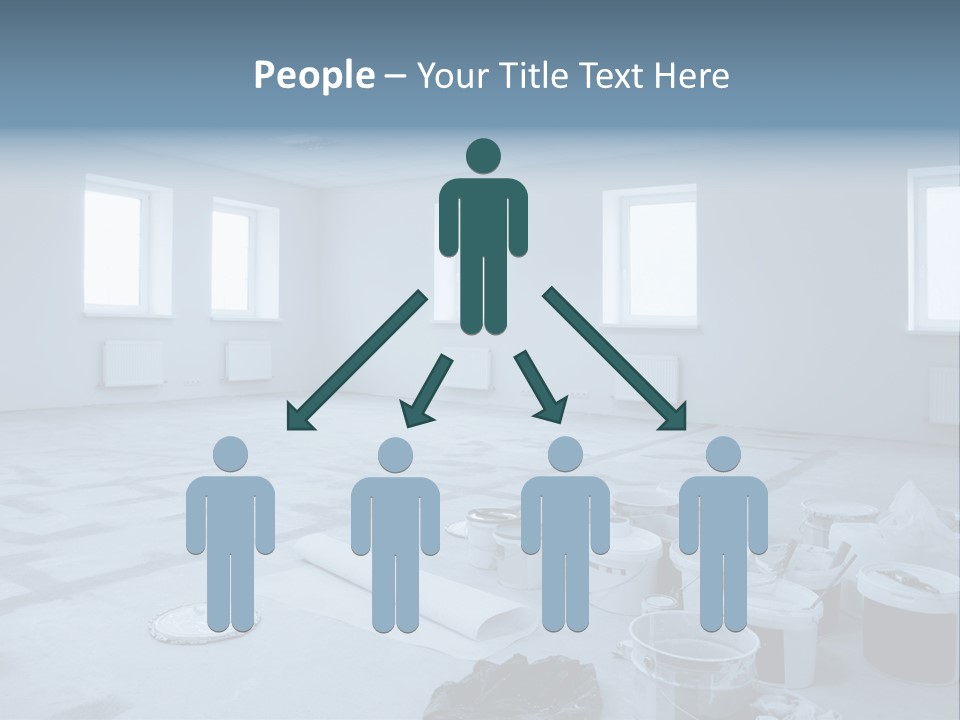 A Room With A Lot Of Paint On The Floor PowerPoint Template