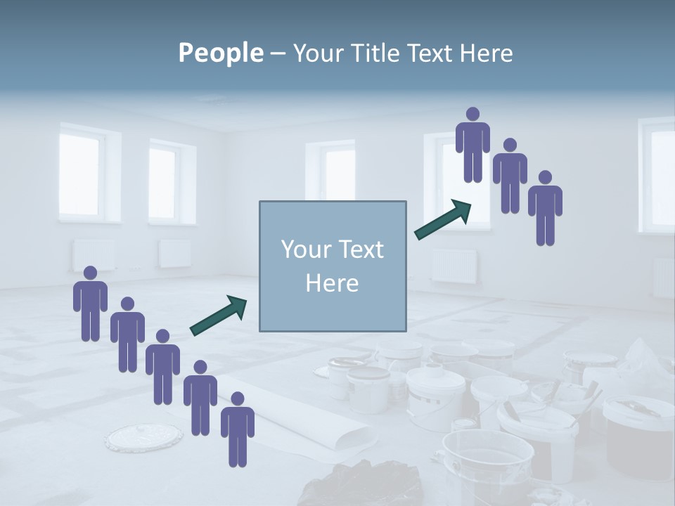 A Room With A Lot Of Paint On The Floor PowerPoint Template