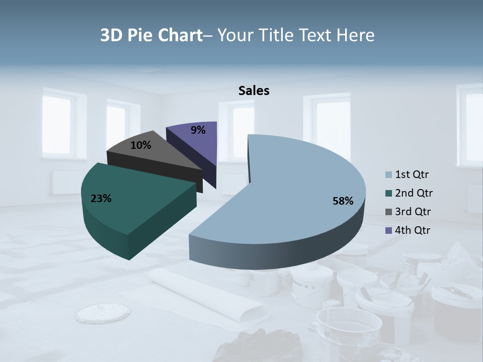 A Room With A Lot Of Paint On The Floor PowerPoint Template