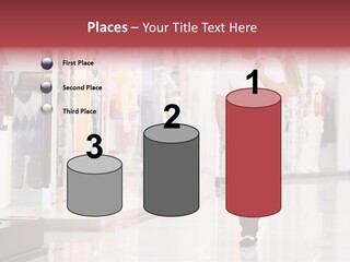 A Man Walking Down A Shopping Mall Holding A Shopping Bag PowerPoint Template