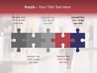 A Man Walking Down A Shopping Mall Holding A Shopping Bag PowerPoint Template