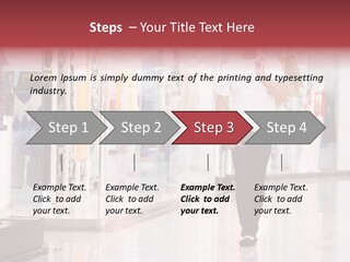 A Man Walking Down A Shopping Mall Holding A Shopping Bag PowerPoint Template